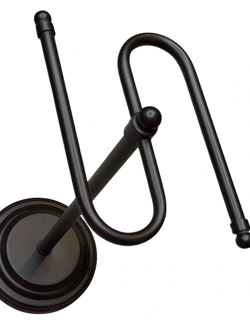 Bronze Rub Metal Double Hand Towel Holder Stand 12